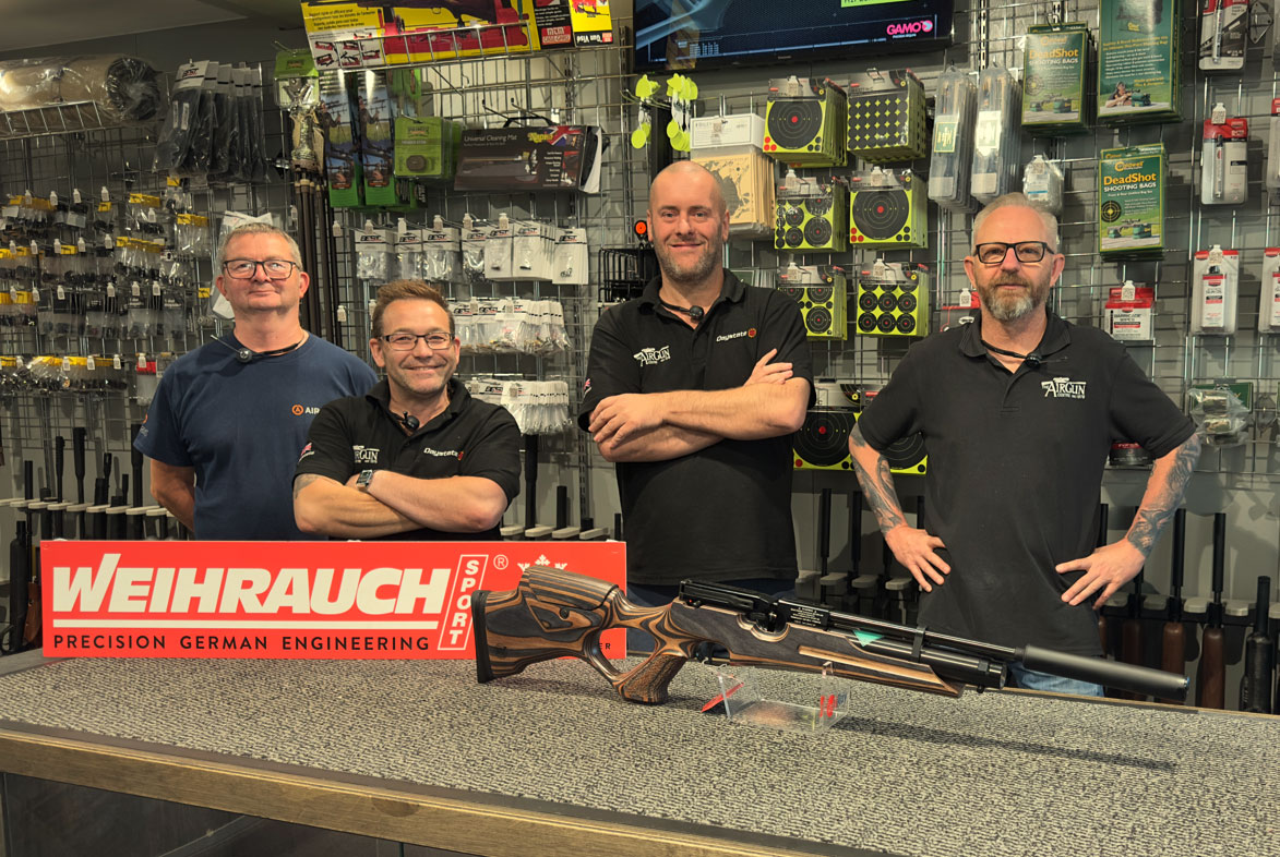 Weihrauch air rifle being repaired by the workshop team